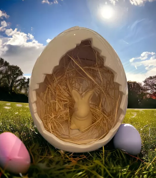 Lapin dans un œuf